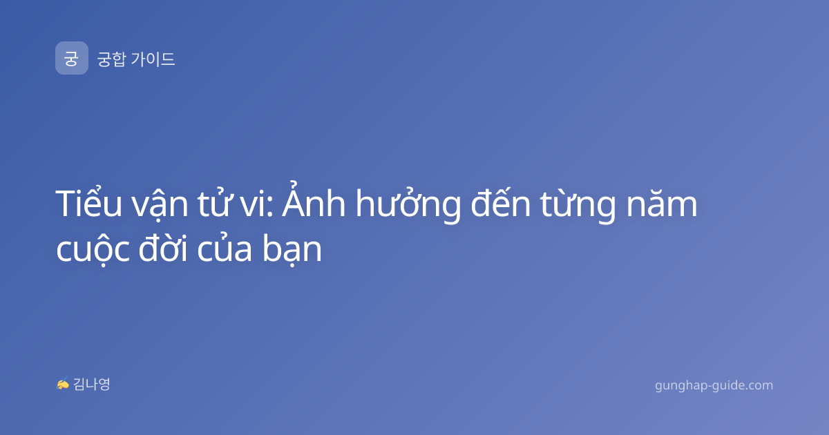 Tiểu vận tử vi: Ảnh hưởng đến từng năm cuộc đời của bạn